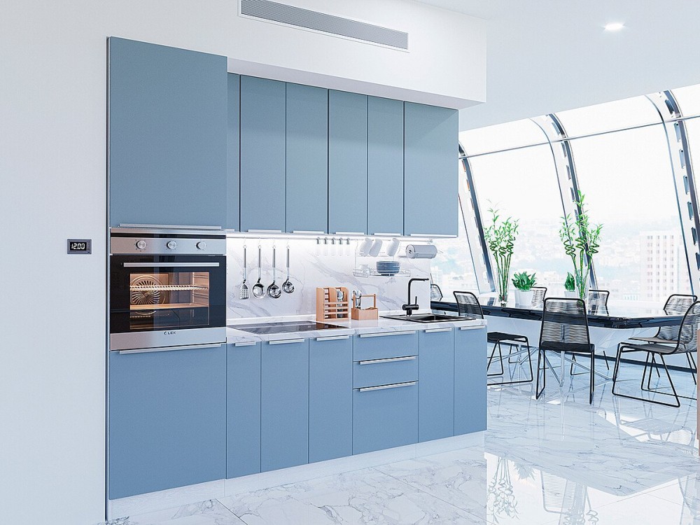 Кухня Фьюжн-03 Silky Blue