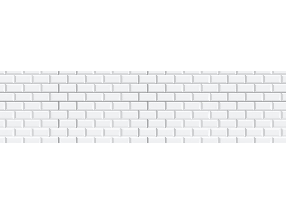  Фартук для кухни «Белая классическая плитка» 