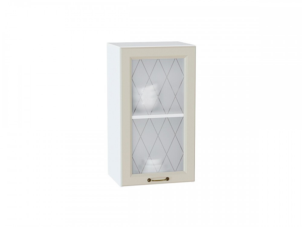  Шкаф верхний с 1-ой остекленной дверцей Ницца Агат