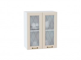 Шкаф верхний с 2-мя остекленными дверцами Ницца
