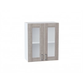 Шкаф верхний с 2-мя остекленными дверцами Лофт