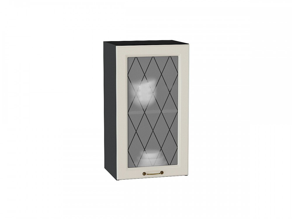  Шкаф верхний с 1-ой остекленной дверцей Ницца Агат