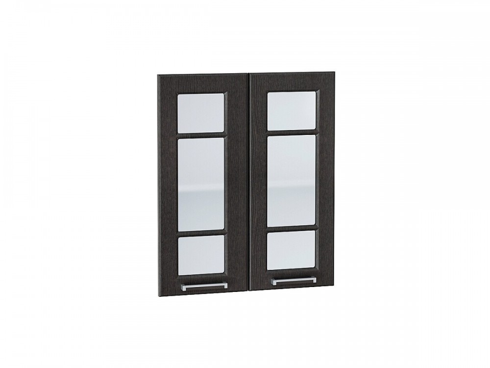  Комплект фасадов Прага со стеклом для каркаса Ф-45 В600 Венге премиум