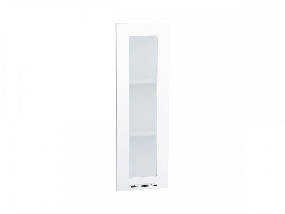  Комплект фасадов Валерия-М со стеклом для каркаса Ф-15Н В309 Белый глянец