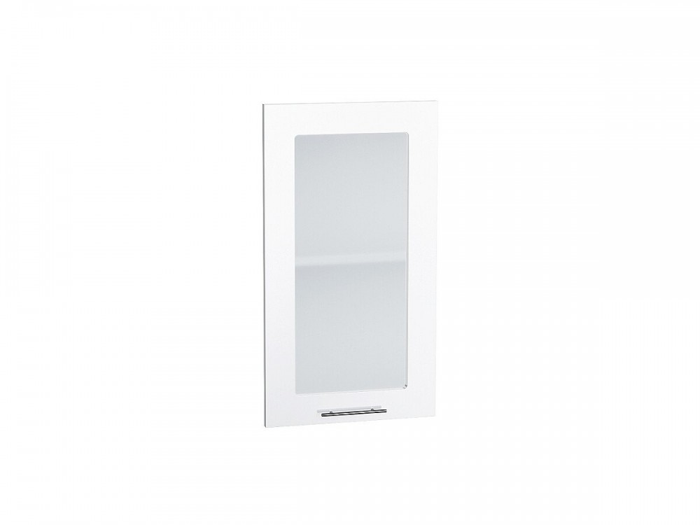  Комплект фасадов Валерия-М со стеклом для каркаса Ф-25 В400/ВУ590 Белый глянец