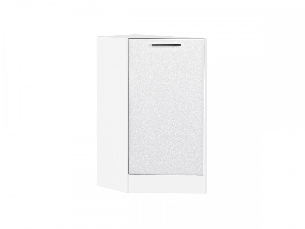  Шкаф нижний торцевой Валерия-М Белый металлик