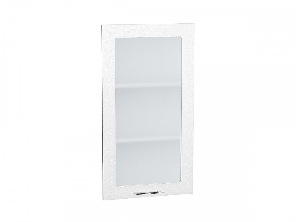  Комплект фасадов Валерия-М со стеклом для каркаса Ф-35Н В509 Белый металлик