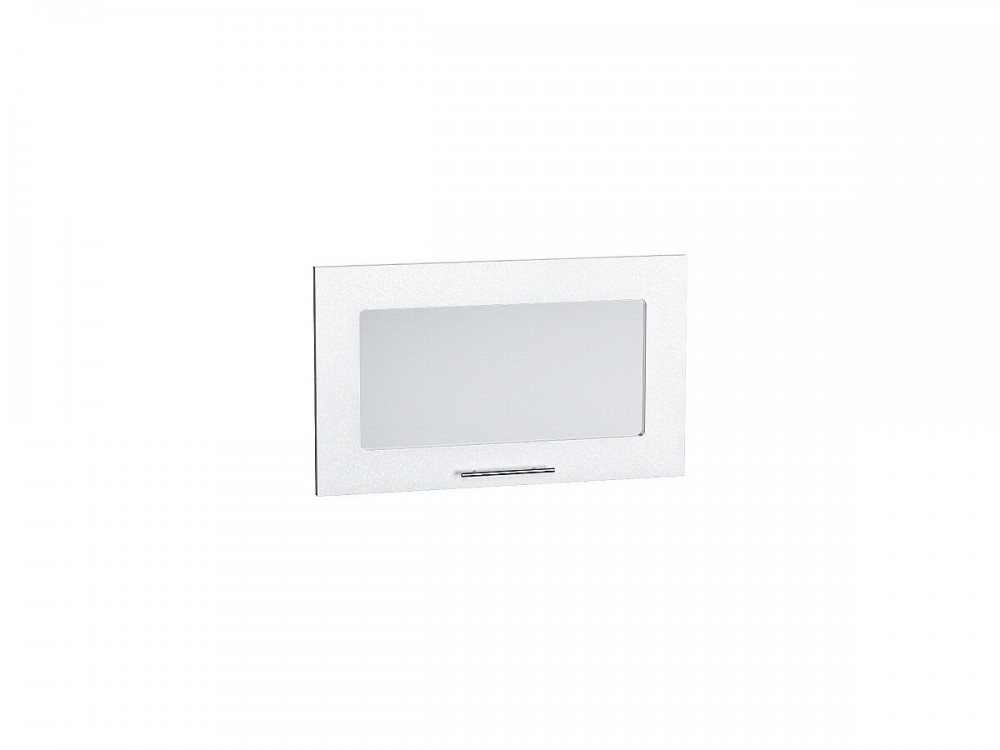  Комплект фасадов Валерия-М со стеклом для каркаса Ф-86 ВГ600 Белый металлик