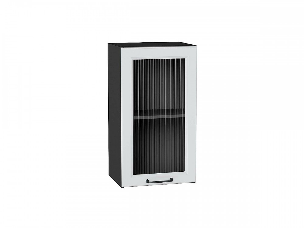  Шкаф верхний с 1-ой остекленной дверцей Ницца Blanco