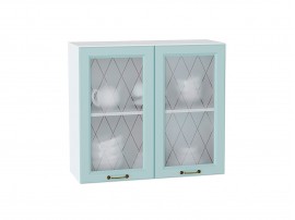 Шкаф верхний с 2-мя остекленными дверцами Ницца