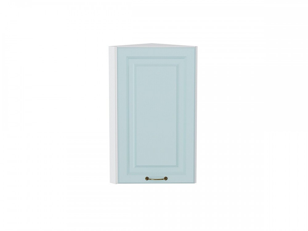  Шкаф верхний торцевой Ницца Голубой