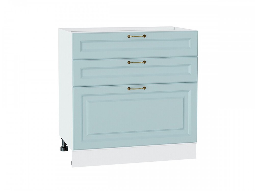  Шкаф нижний с 3-мя ящиками Ницца Голубой