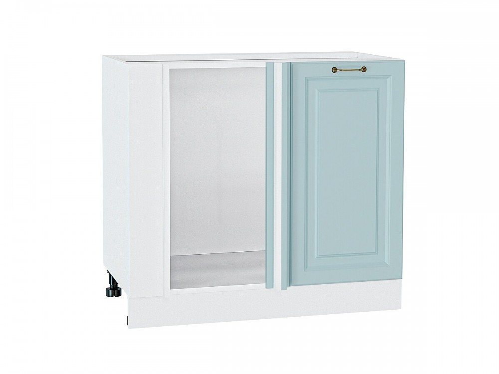  Шкаф нижний угловой Ницца Голубой