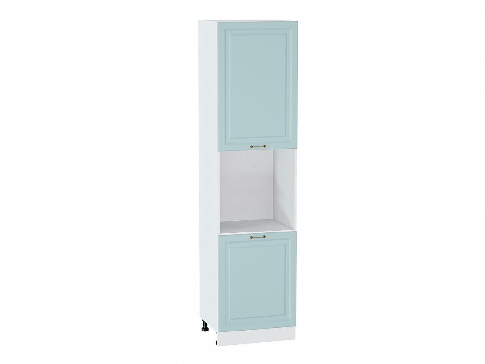  Шкаф пенал с 2-мя дверцами под технику Ницца Голубой