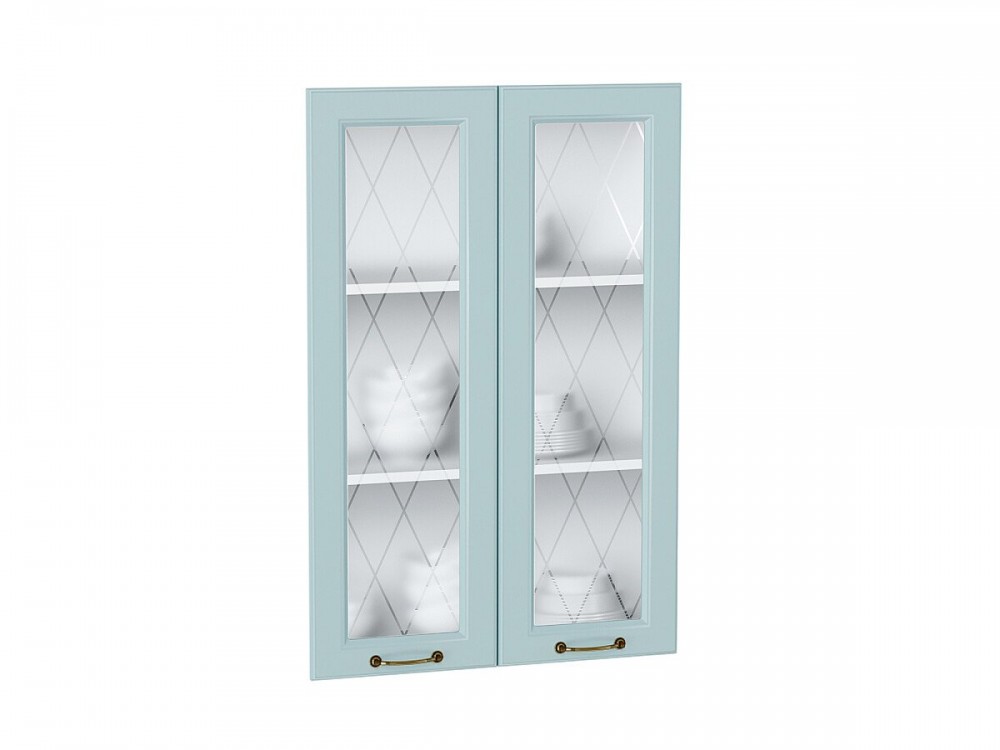  Комплект фасадов Ницца со стеклом для каркаса Ф-45Н В609 Голубой