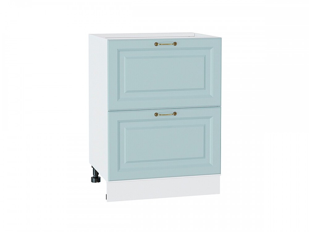  Шкаф нижний с 2-мя ящиками Ницца Голубой