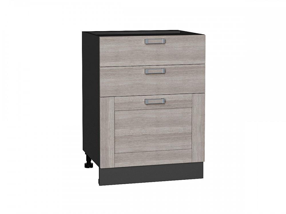  Шкаф нижний с 3-мя ящиками Лофт Cappuccino Veralinga