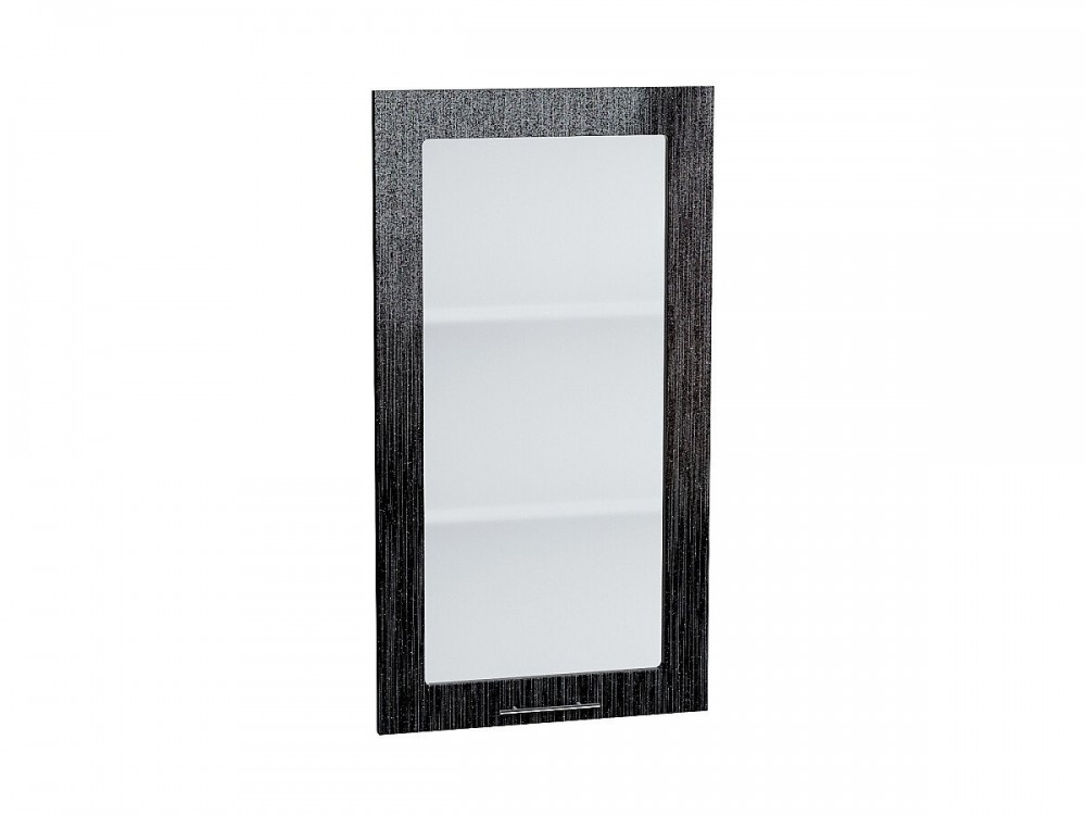  Комплект фасадов Валерия-М со стеклом для каркаса Ф-35Н В509 Черный металлик дождь