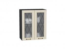Шкаф верхний с 2-мя остекленными дверцами Ницца