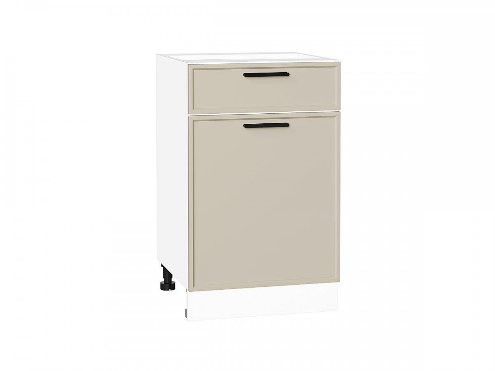 Шкаф нижний с 1-ой дверцей и ящиком Фрейм Cream Silk