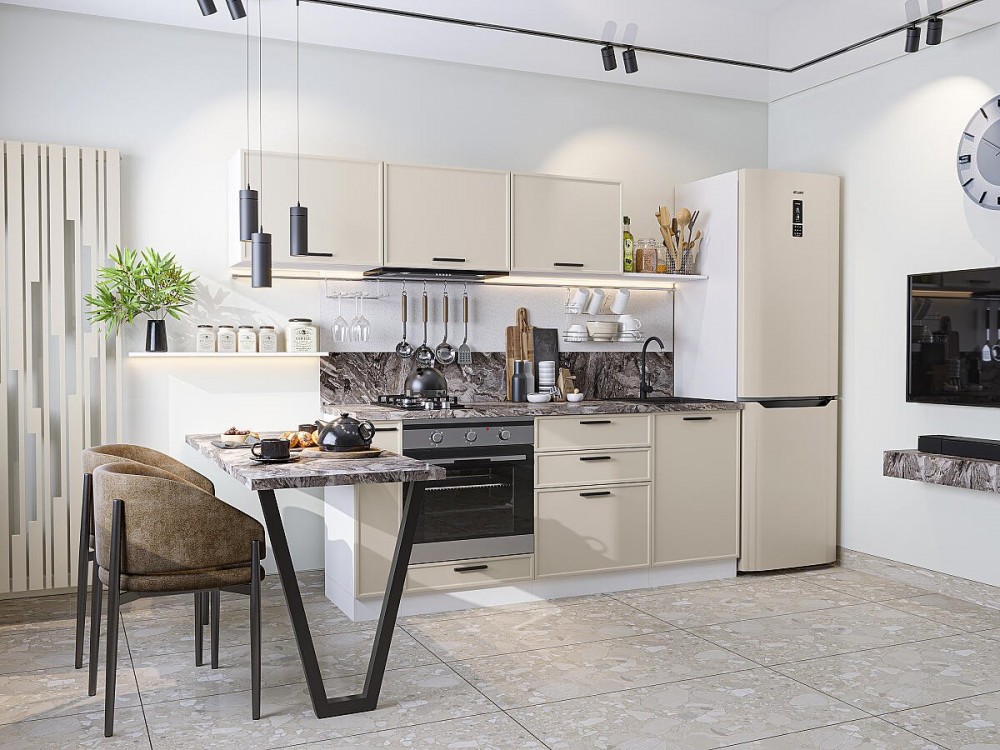 Кухня Фрейм-01 Cream Silk Кухня Фрейм-01 Cream Silk