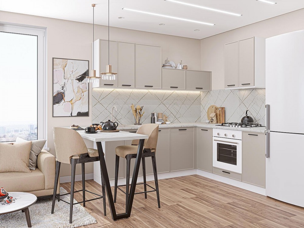 Кухня Фрейм-03 Cream Silk