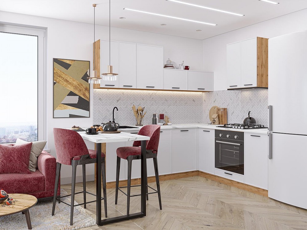 Кухня Фрейм-03 White Silk Кухня Фрейм-03 White Silk