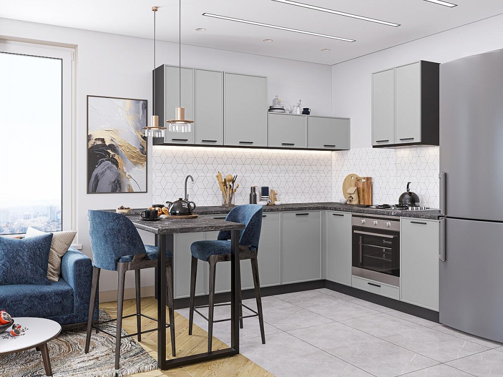 Кухня Фрейм-03 Grey Silk