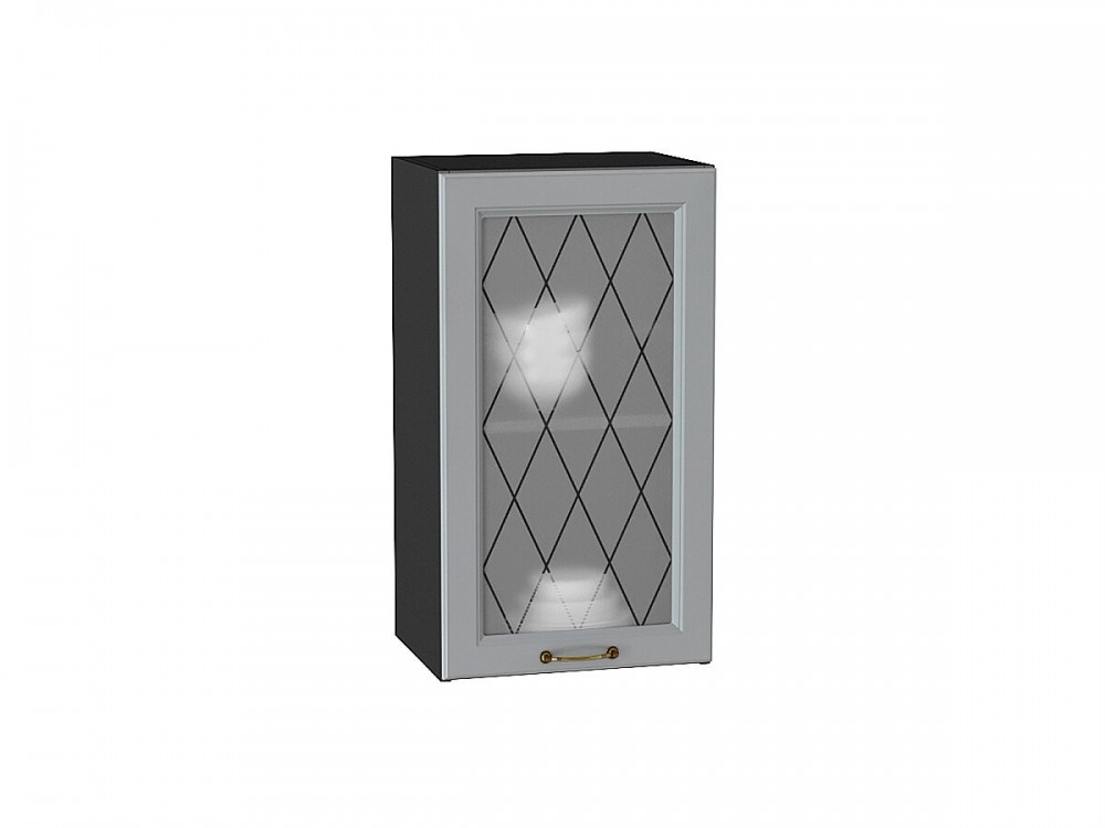  Шкаф верхний с 1-ой остекленной дверцей Ницца Графит