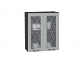 Шкаф верхний с 2-мя остекленными дверцами Ницца