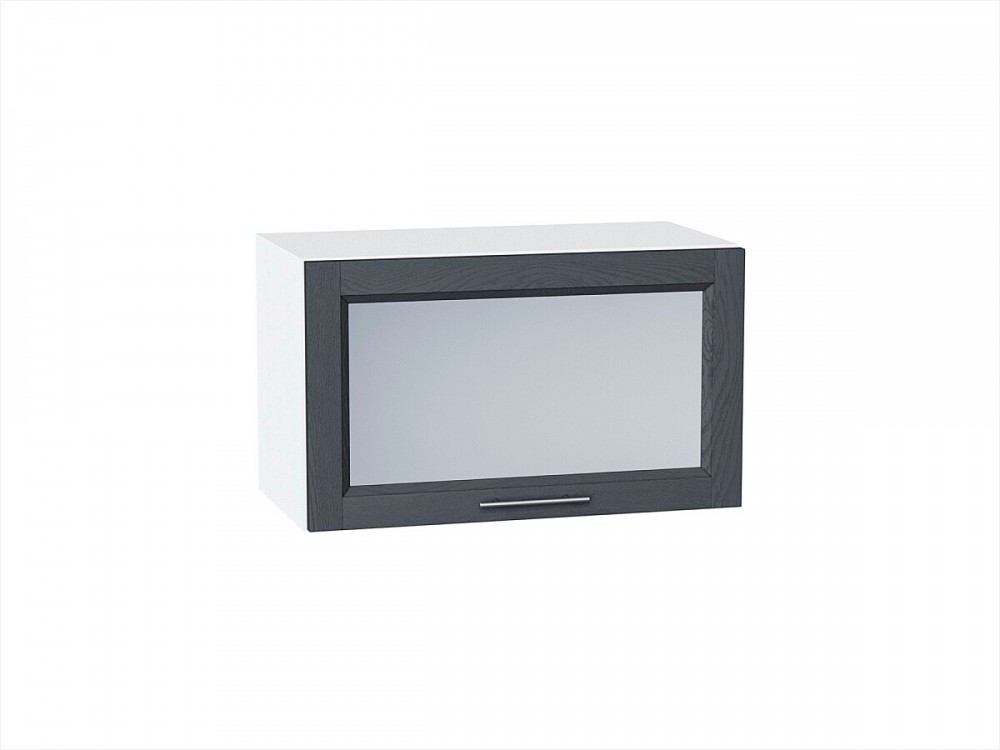  Шкаф верхний горизонтальный остекленный Сканди Graphite Softwood