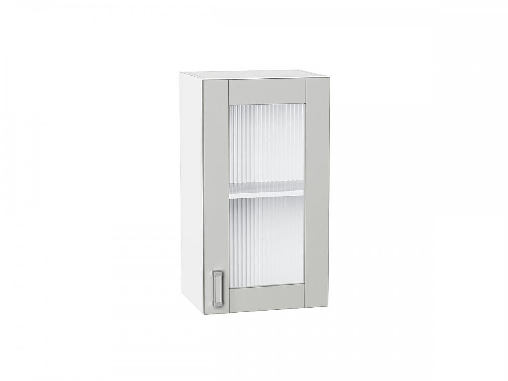  Шкаф верхний с 1-ой остекленной дверцей Лофт Grey Silk