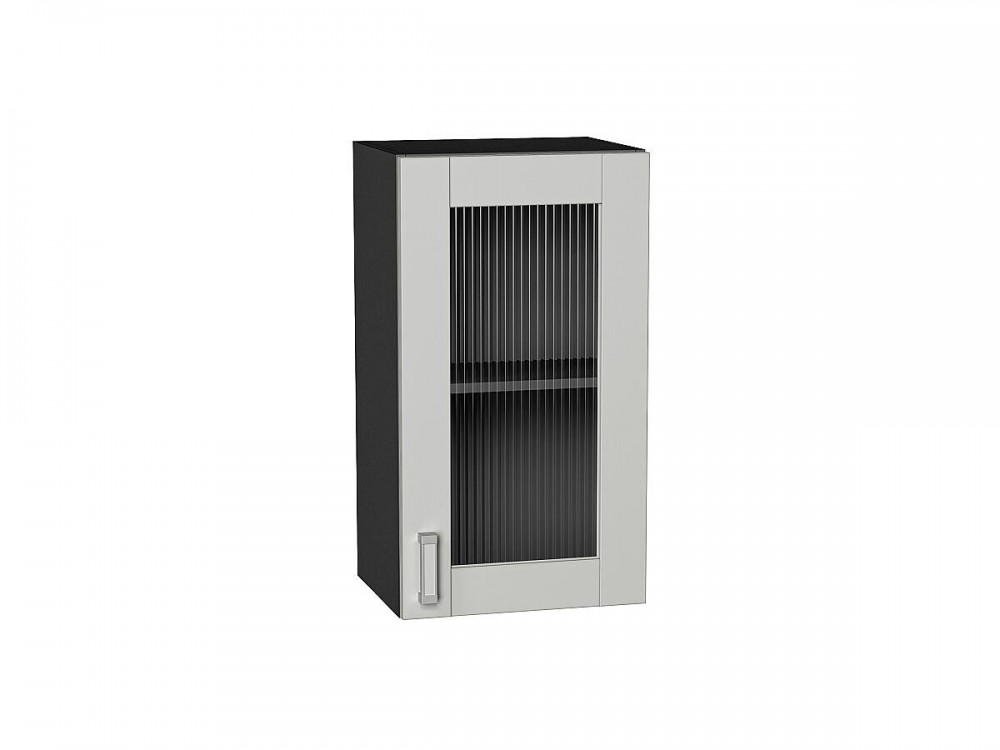  Шкаф верхний с 1-ой остекленной дверцей Лофт Grey Silk