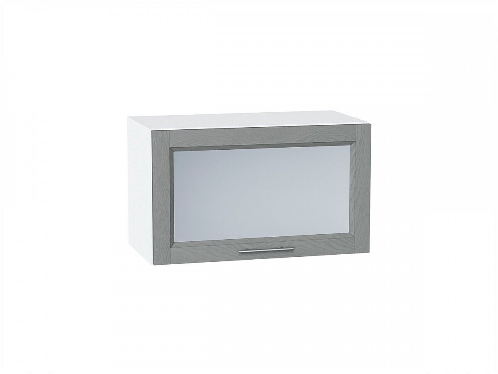  Шкаф верхний горизонтальный остекленный Сканди Grey Softwood