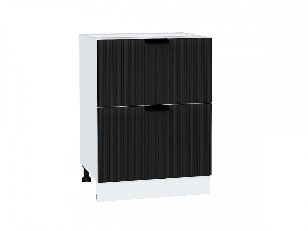  Шкаф нижний с 2-мя ящиками Евро Лайн Антрацит