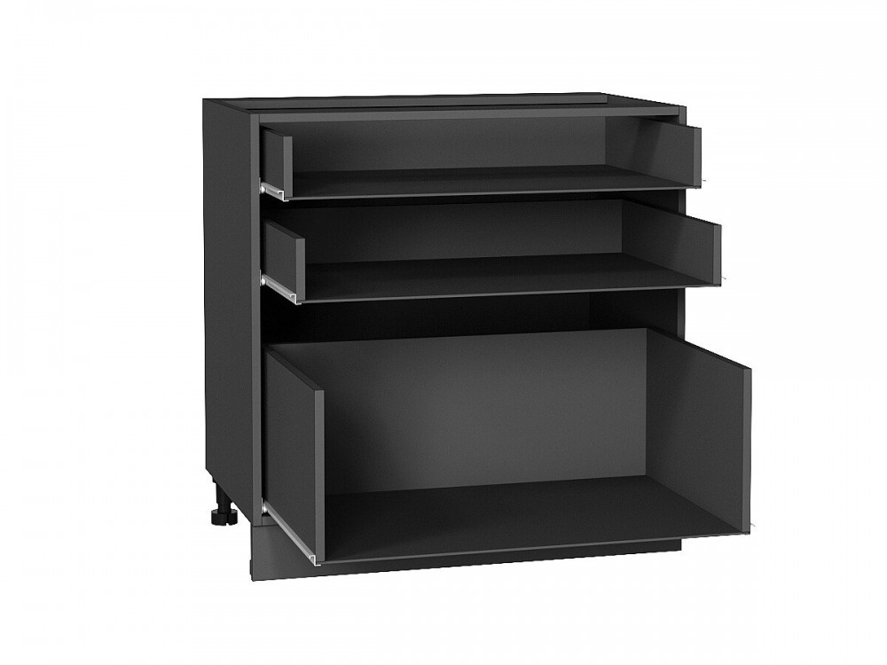 Каркас нижнего шкафа с 3-мя ящиками Н 803 Graphite