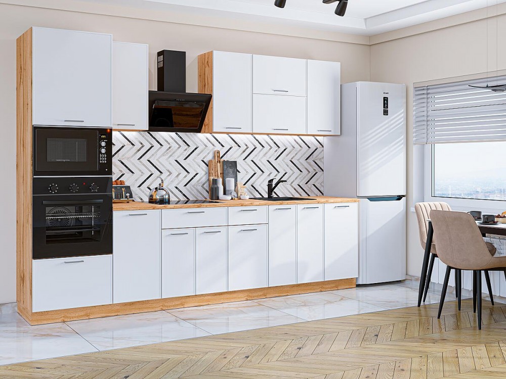 Кухня Квадро-01 Белый