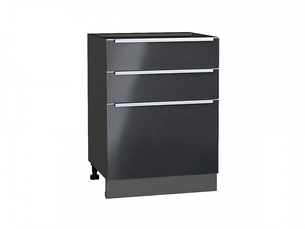  Шкаф нижний с 3-мя ящиками Фьюжн Anthracite