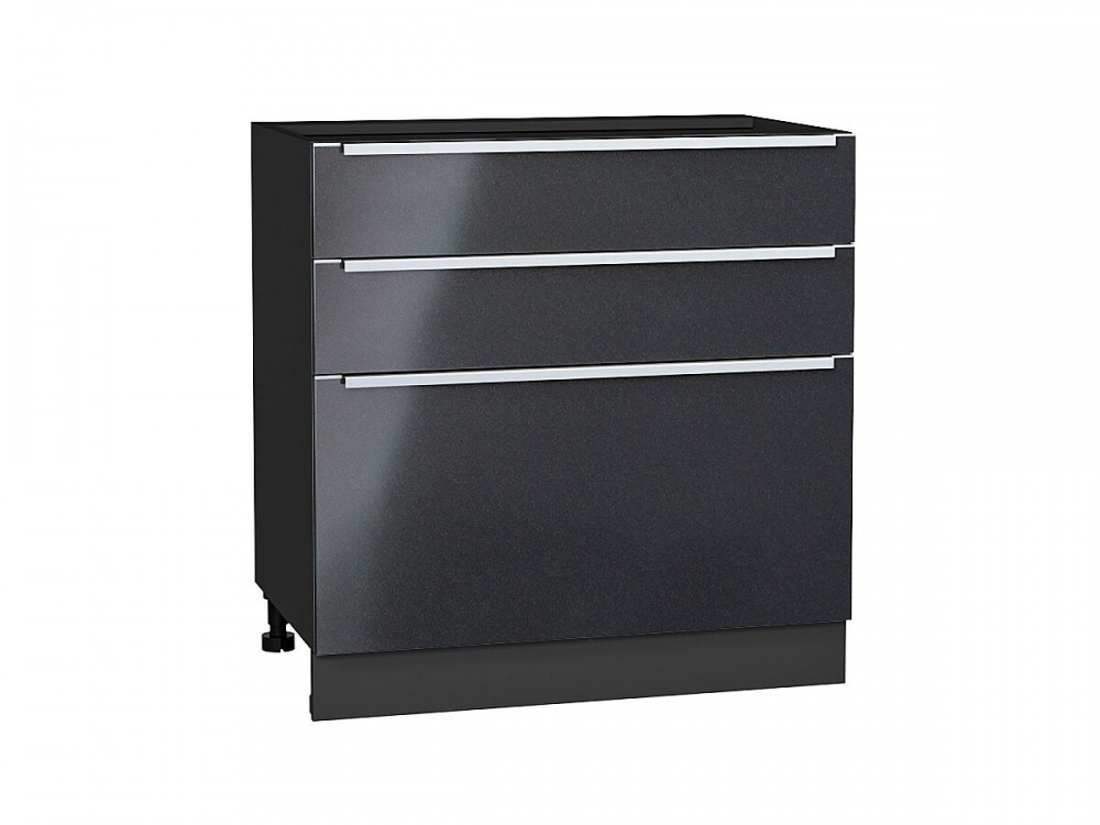  Шкаф нижний с 3-мя ящиками Фьюжн Anthracite