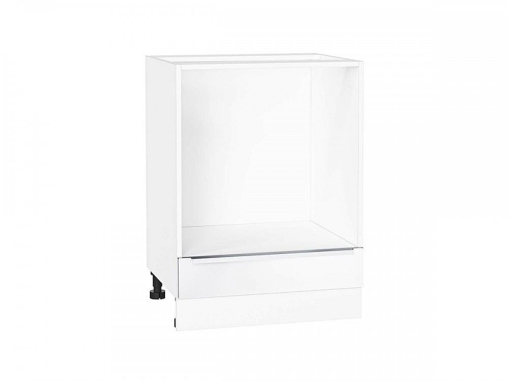 Шкаф нижний под духовку Фьюжн Silky White
