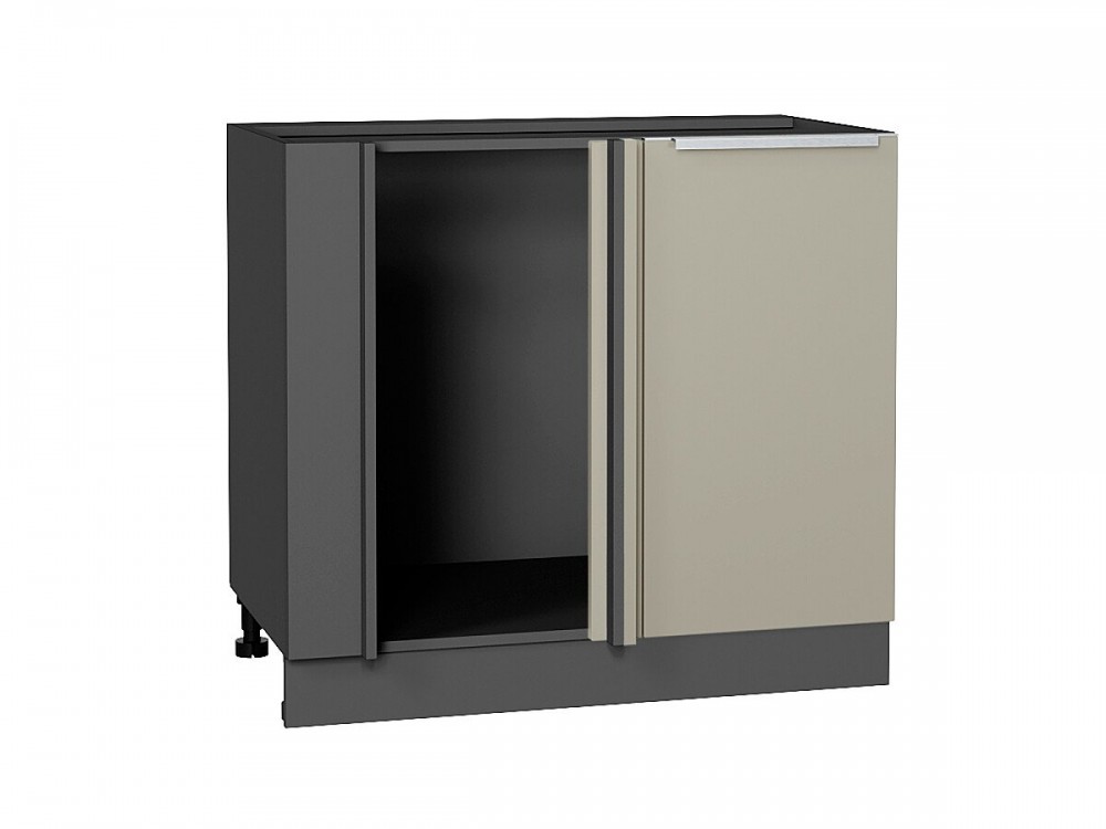  Шкаф нижний угловой Фьюжн Silky Grey