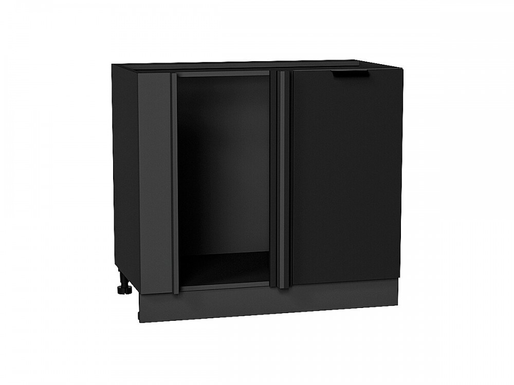 Шкаф нижний угловой Евро Антрацит
