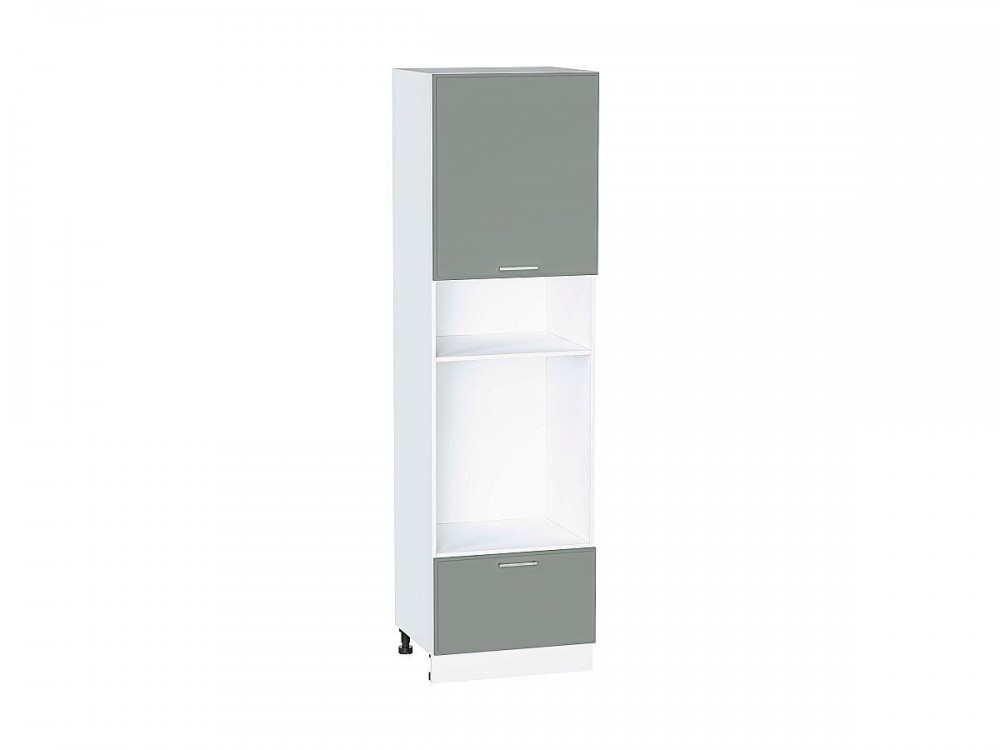  Шкаф пенал с 1-ой дверцей и ящиком под технику Квадро Аквамарин