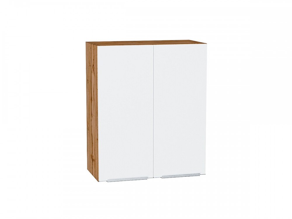  Шкаф верхний с 2-мя дверцами Фьюжн Silky White