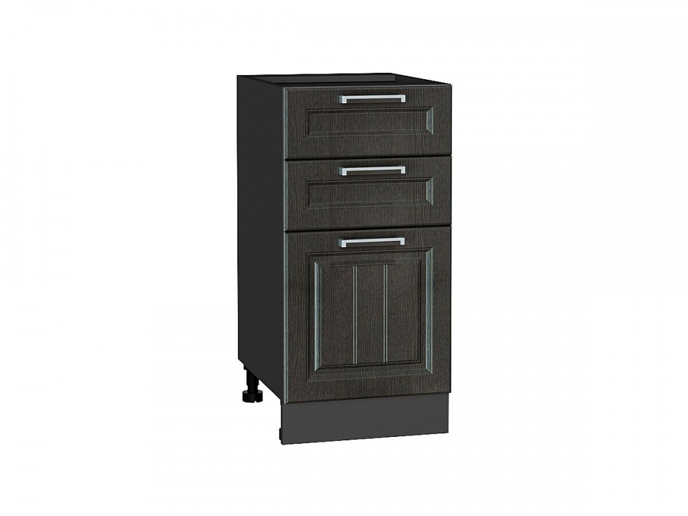  Шкаф нижний с 3-мя ящиками Прага Венге премиум