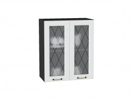 Шкаф верхний с 2-мя остекленными дверцами Ницца