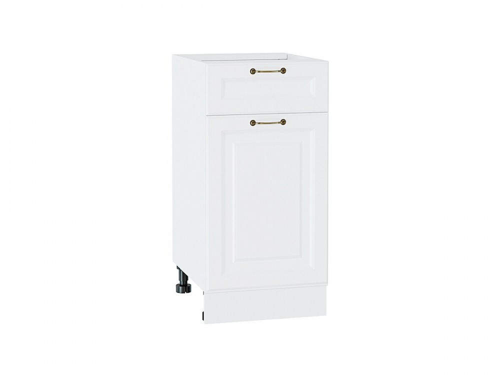 Шкаф нижний с 1-ой дверцей и ящиком Ницца Белый  Шкаф нижний с 1-ой дверцей и ящиком Ницца Белый