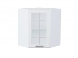 Шкаф верхний угловой остекленный Прага