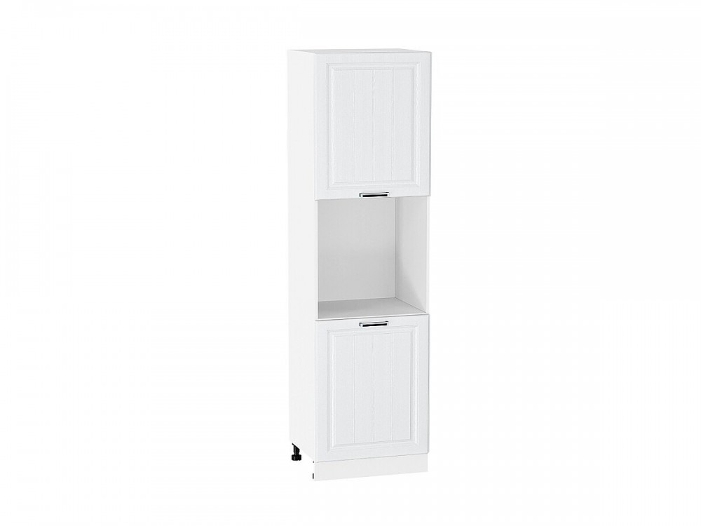  Шкаф пенал с 2-мя дверцами под технику Прага Белое дерево