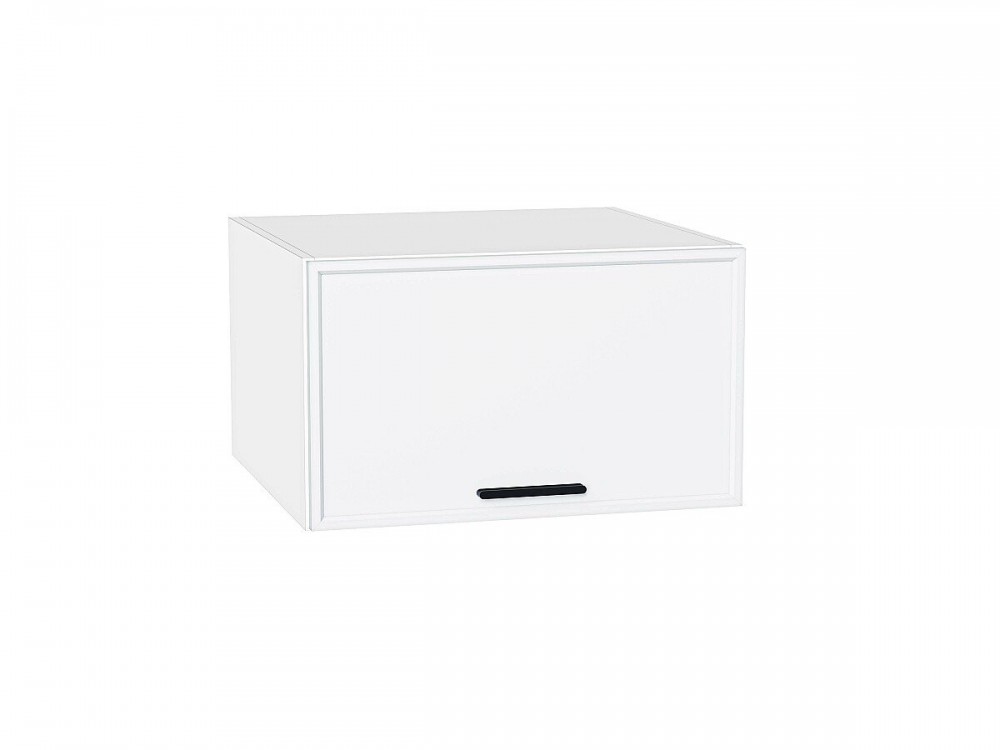  Шкаф верхний горизонтальный глубокий Фрейм White Silk